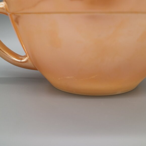 Fire King Peach Lustre Batter Bowl | Mixing Bowl | Peach Luster Glassware - Picture 4 of 8